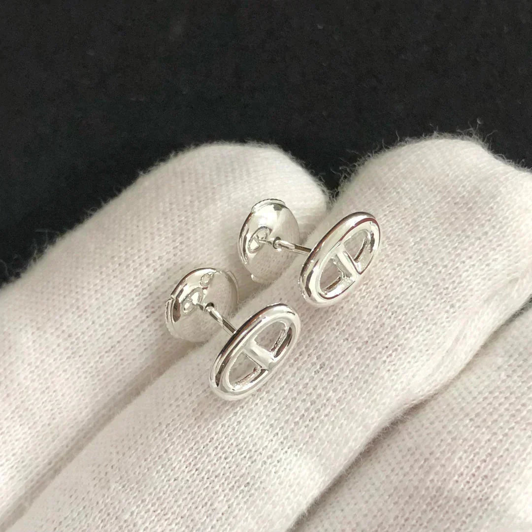 [Clover]CHAINE SMALL EARRINGS GOLD AND SILVER