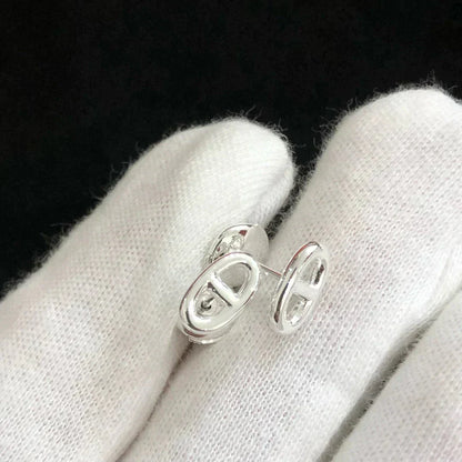 [Clover]CHAINE SMALL EARRINGS GOLD AND SILVER