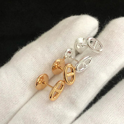 [Clover]CHAINE SMALL EARRINGS GOLD AND SILVER