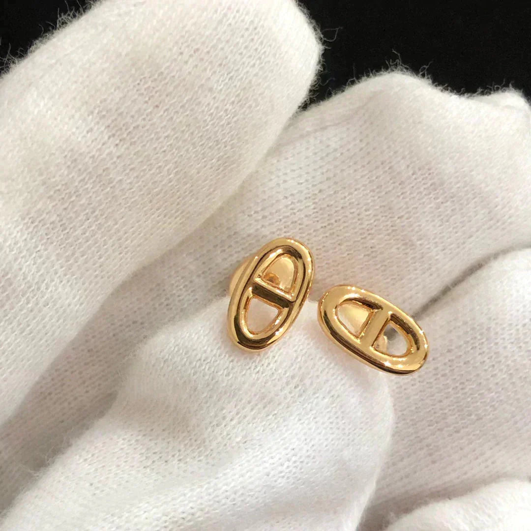 [Clover]CHAINE SMALL EARRINGS GOLD AND SILVER