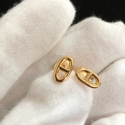 [Clover]CHAINE SMALL EARRINGS GOLD AND SILVER