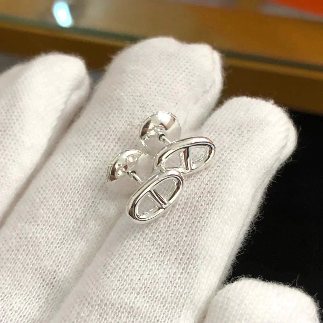 [Clover]CHAINE SMALL EARRINGS GOLD AND SILVER