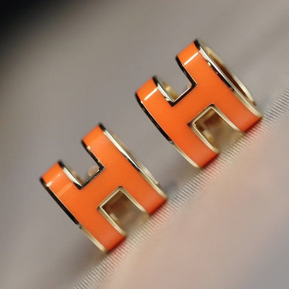 [Clover]MINI POP H EARRINGS ORANGE