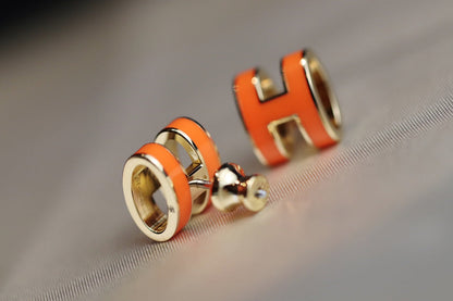 [Clover]MINI POP H EARRINGS ORANGE