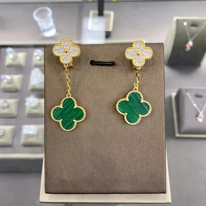 [Clover]CLOVER  2 MOTIFS  DIAMOND  EARRINGS (MULTIPLE CHOICESç´