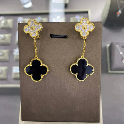 [Clover]CLOVER  2 MOTIFS  DIAMOND  EARRINGS (MULTIPLE CHOICESç´