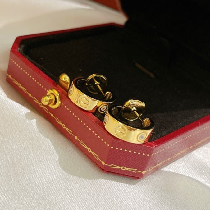 [Clover]LOVE EARRINGS 5.7MM 2 DIAMONDS