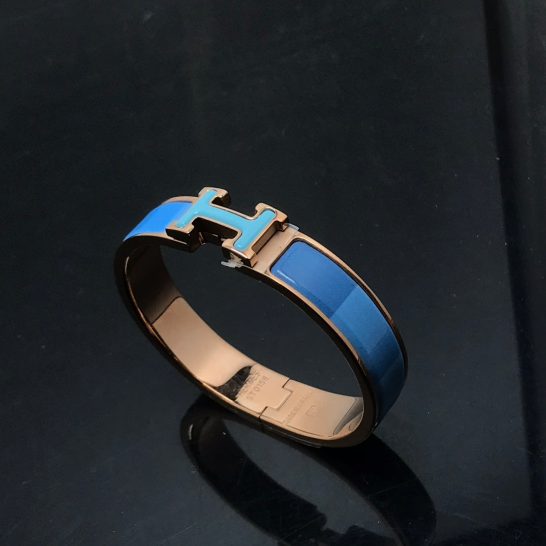 [Clover]H BRACELET BLUE RAINBOW CERAMIC