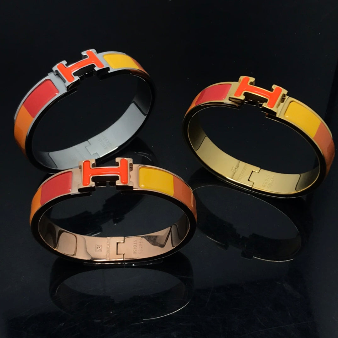 [Clover]H BRACELET ORANGE RAINBOW CERAMIC