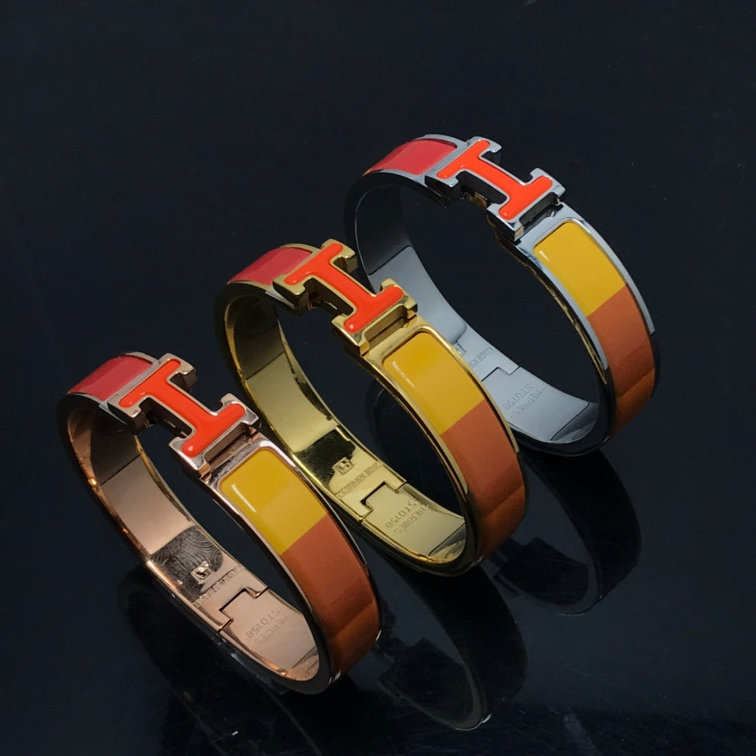 [Clover]H BRACELET ORANGE RAINBOW CERAMIC
