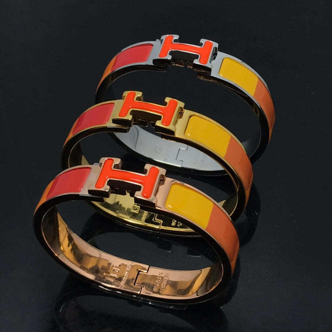 [Clover]H BRACELET ORANGE RAINBOW CERAMIC