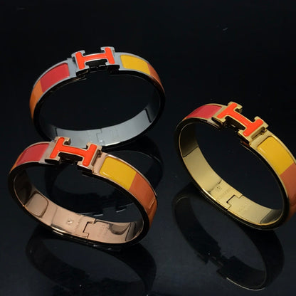 [Clover]H BRACELET ORANGE RAINBOW CERAMIC