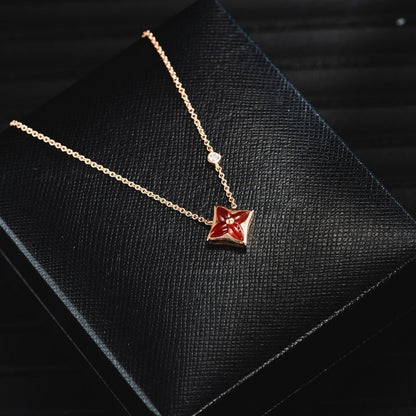 [Clover]STAR NECKLACE PINK GOLD 1 DIAMOND
