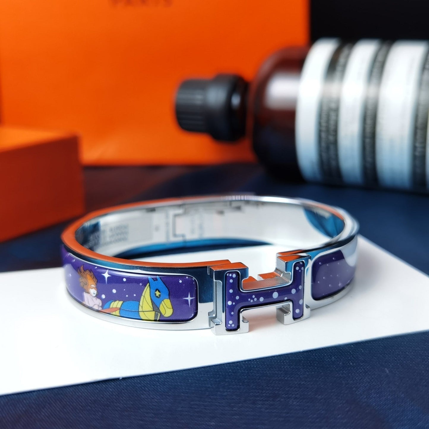 [Clover]H STAR AND MOON BRACELET 12MM