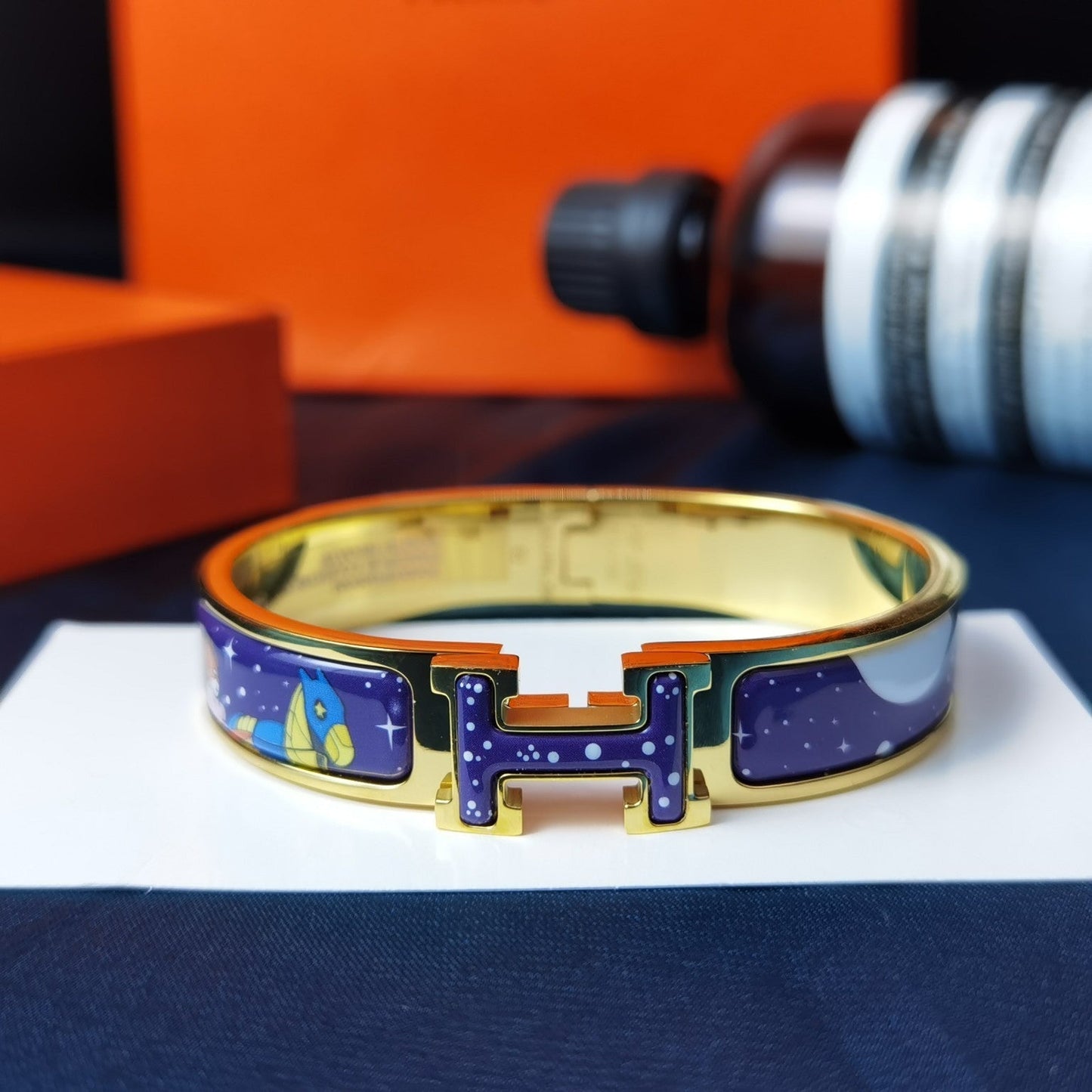 [Clover]H STAR AND MOON BRACELET 12MM