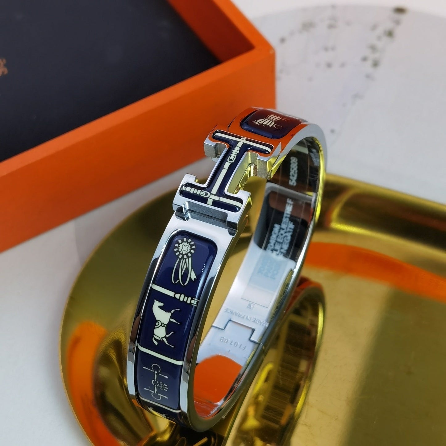 [Clover]H COUVERTURES DARK BLUE BRACELET