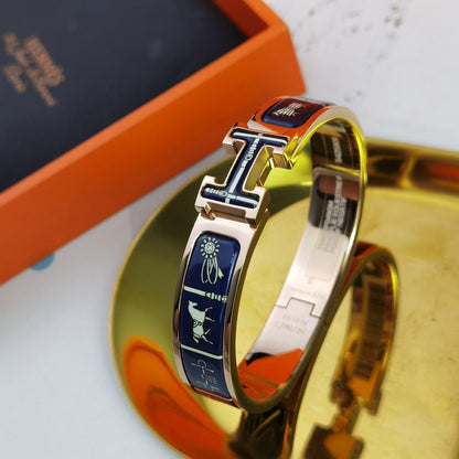 [Clover]H COUVERTURES DARK BLUE BRACELET