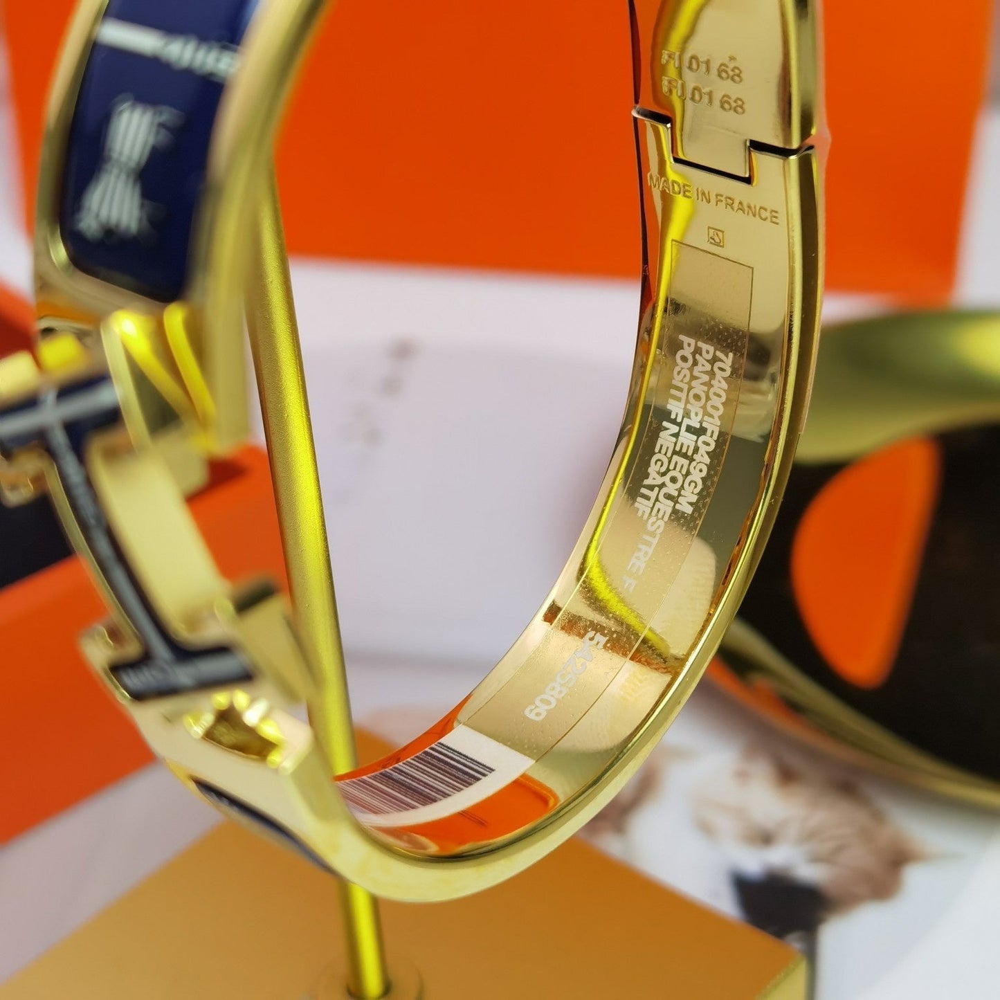 [Clover]H COUVERTURES DARK BLUE BRACELET