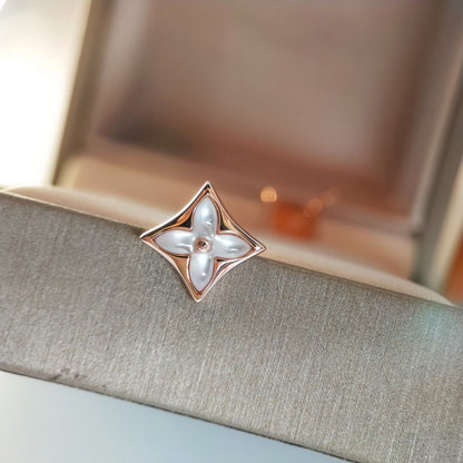 [Clover]STAR MOP PINK GOLD EARRINGS