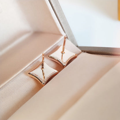 [Clover]STAR MOP PINK GOLD EARRINGS
