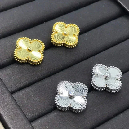 [Clover]CLOVER MINI 9.5MM LASER EARRINGS