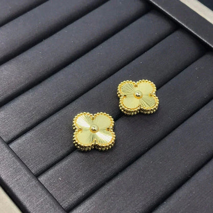 [Clover]CLOVER MINI 9.5MM LASER EARRINGS