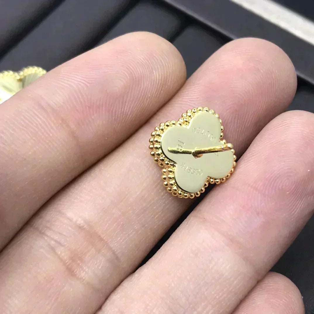 [Clover]CLOVER MINI 9.5MM LASER EARRINGS