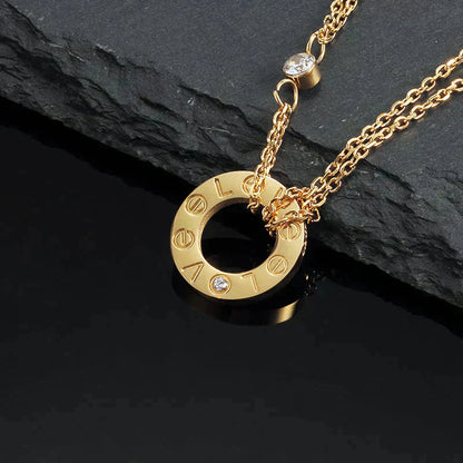 [Clover]LOVE NECKLACE 16MM 2 DIAMONDS