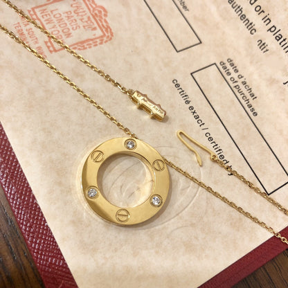 [Clover]LOVE NECKLACE 16MM 3 DIAMONDS