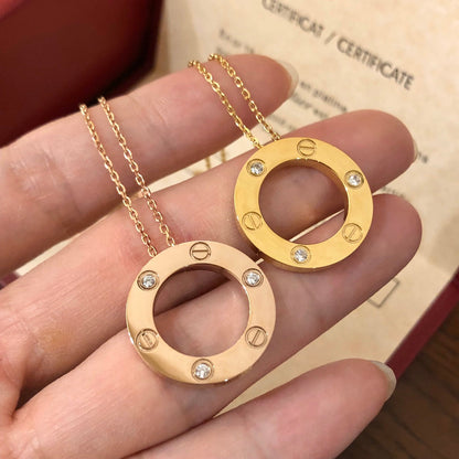[Clover]LOVE NECKLACE 16MM 3 DIAMONDS