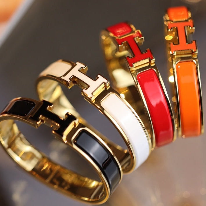 [Clover]H BRACELET 12MM GOLD