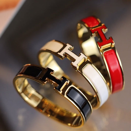 [Clover]H BRACELET 12MM GOLD