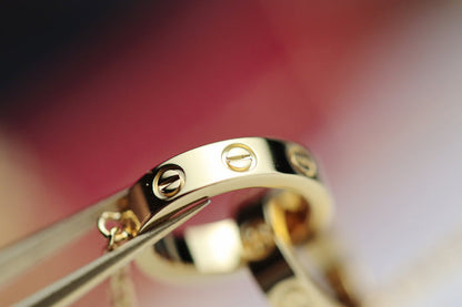 [Clover]LOVE NECKLACE DOUBLE RING GOLD
