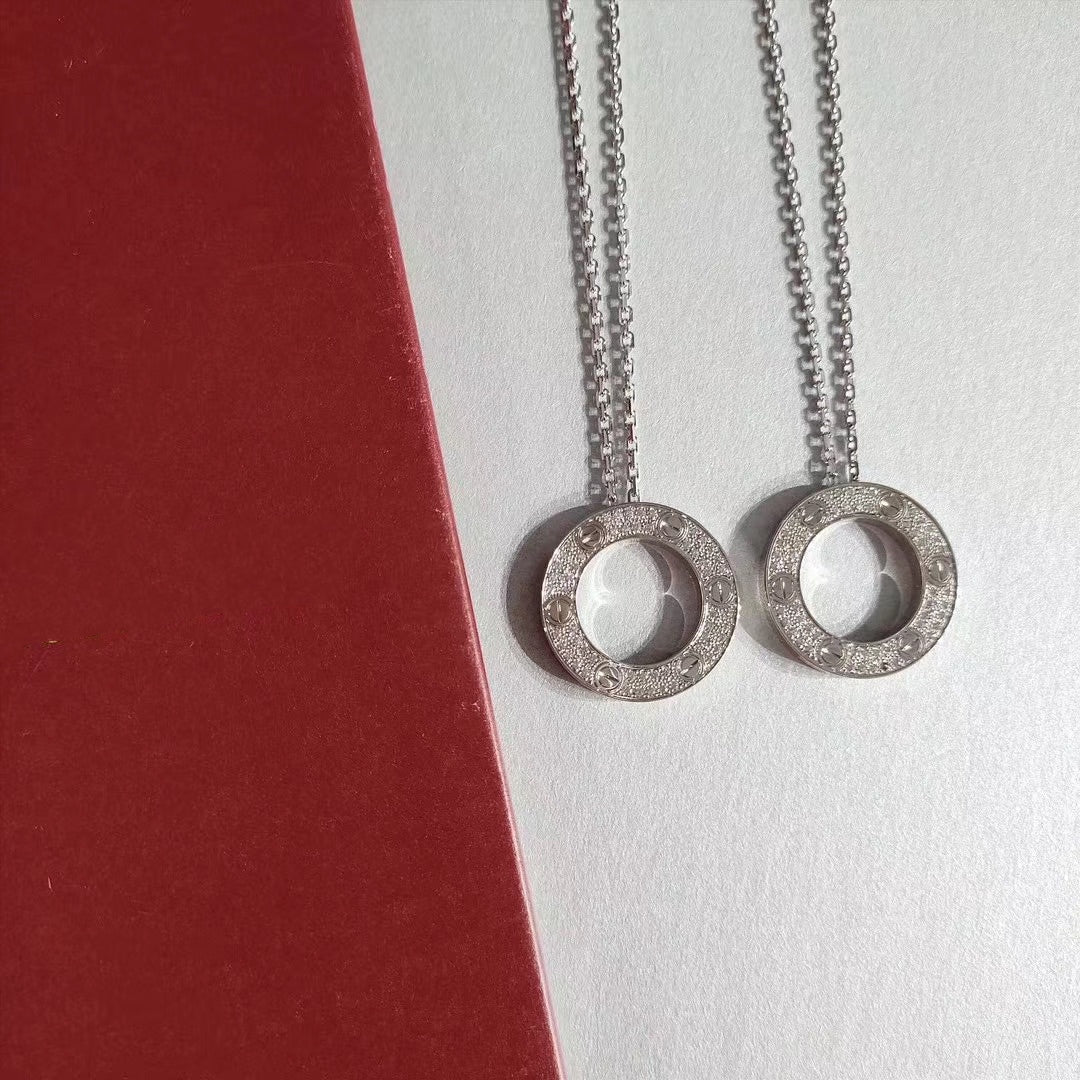 [Clover]LOVE NECKLACE ADJUSTABLE SILVER