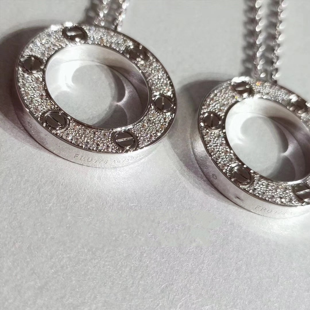 [Clover]LOVE NECKLACE ADJUSTABLE SILVER