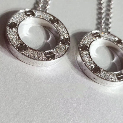 [Clover]LOVE NECKLACE ADJUSTABLE SILVER