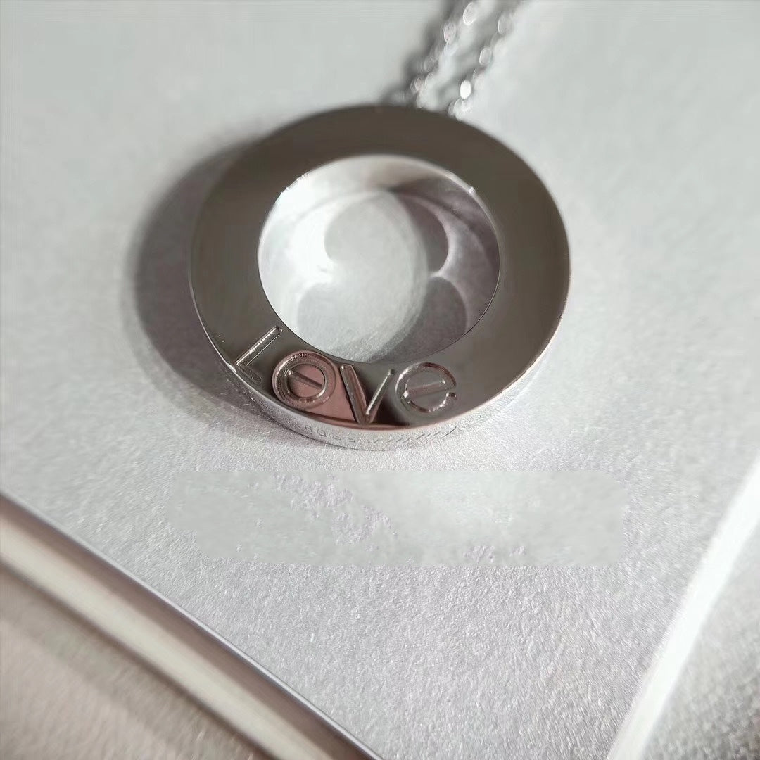 [Clover]LOVE NECKLACE ADJUSTABLE SILVER