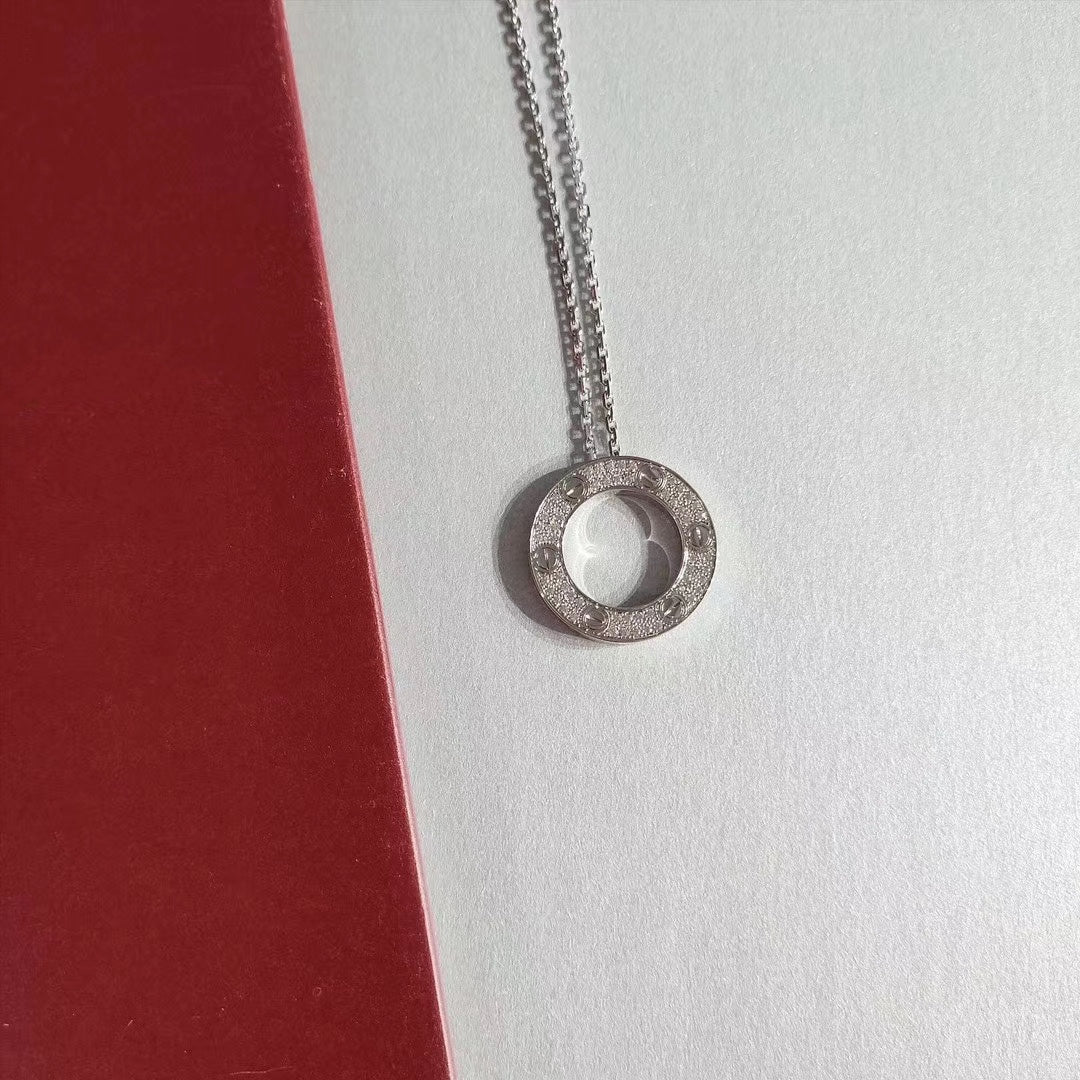 [Clover]LOVE NECKLACE ADJUSTABLE SILVER