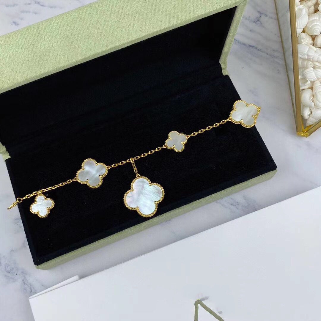 [Clover]MAGIC CLOVER MOP GOLD BRACELET 5 MOTIFS