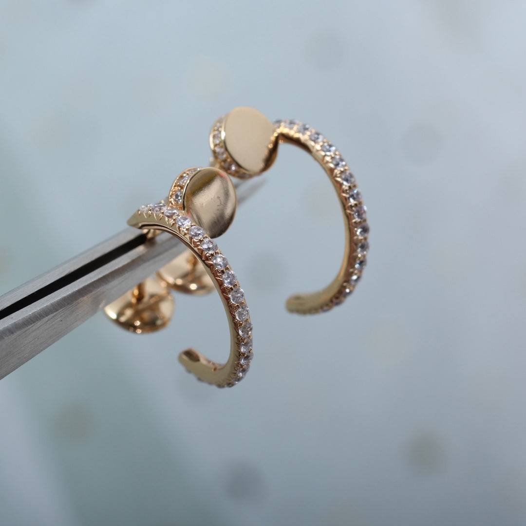 [Clover]JUSTE EARRINGS 12.75MM PINK GOLD DIAMOND