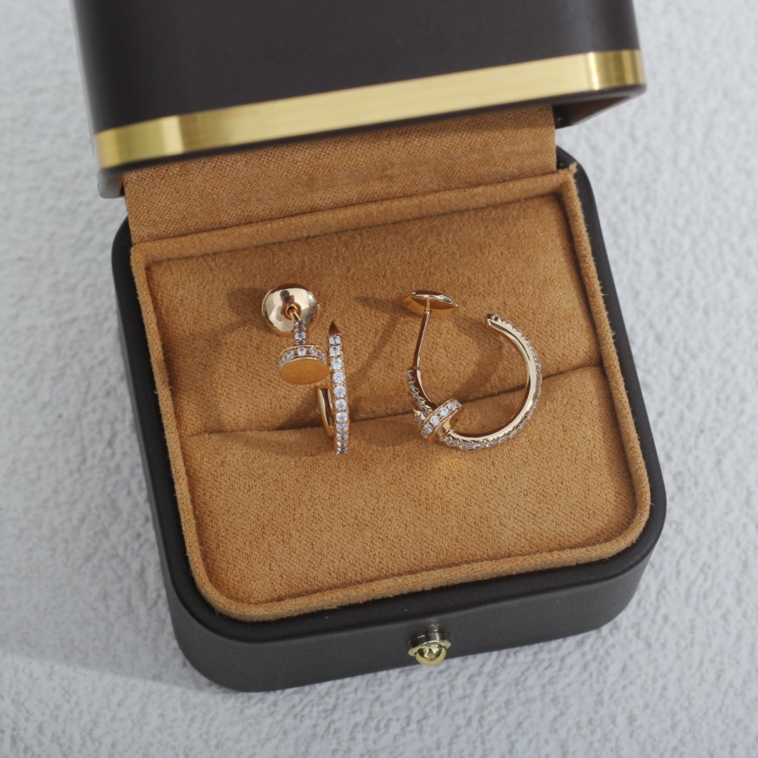 [Clover]JUSTE EARRINGS 12.75MM PINK GOLD DIAMOND