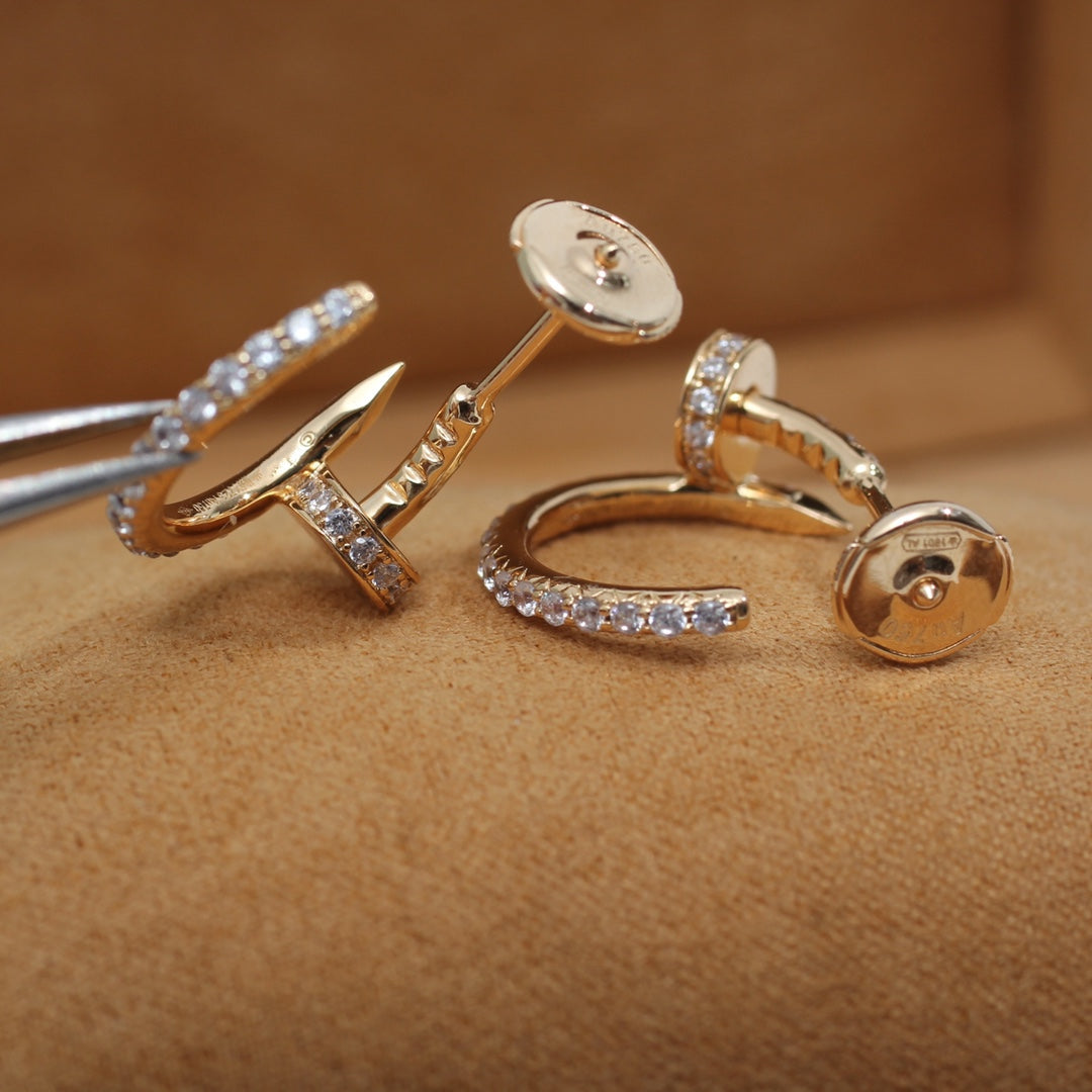 [Clover]JUSTE EARRINGS 12.75MM PINK GOLD DIAMOND