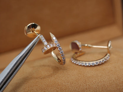 [Clover]JUSTE EARRINGS 12.75MM PINK GOLD DIAMOND