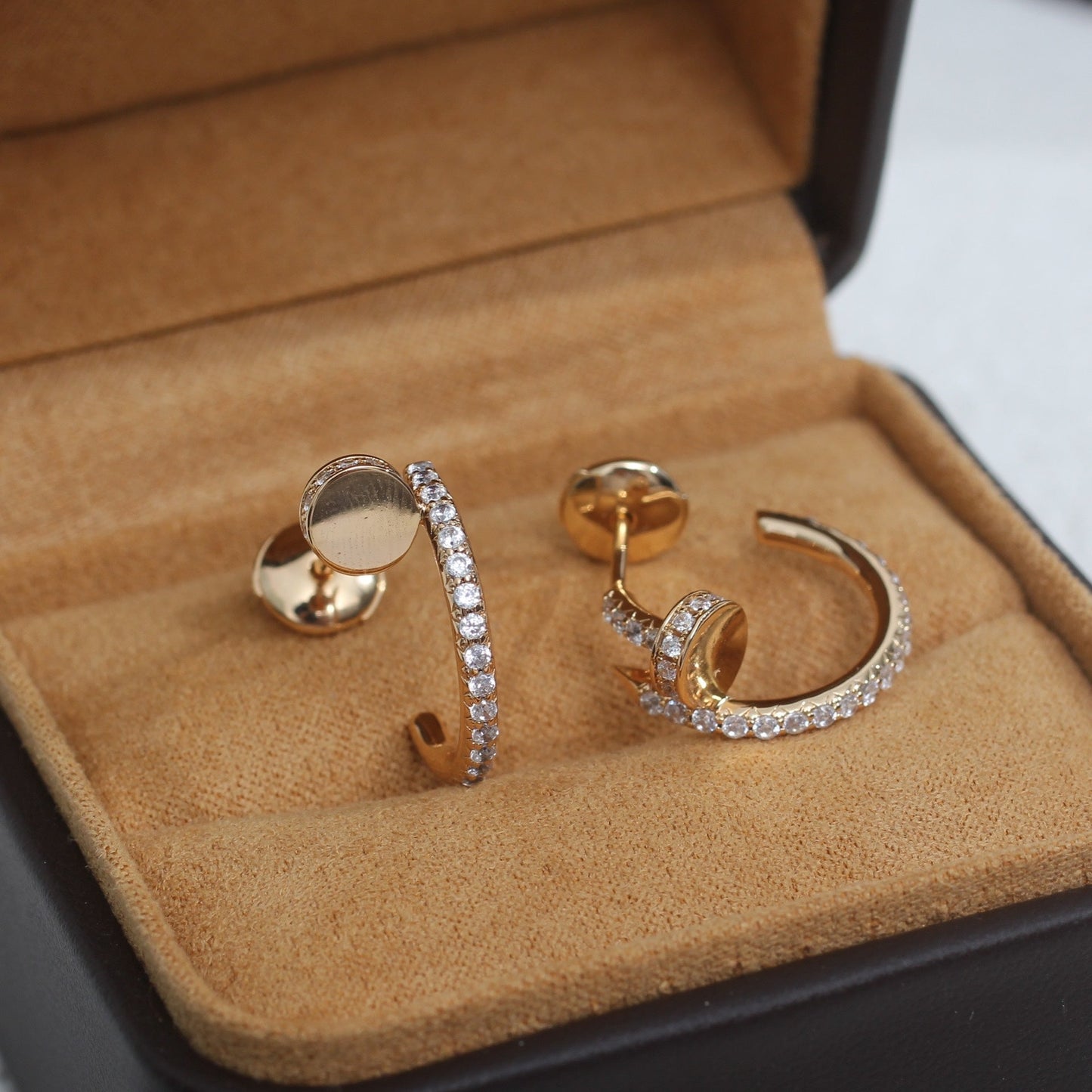 [Clover]JUSTE EARRINGS 12.75MM PINK GOLD DIAMOND