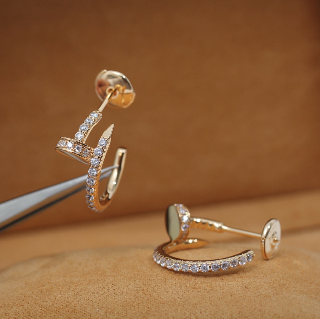 [Clover]JUSTE EARRINGS 12.75MM PINK GOLD DIAMOND