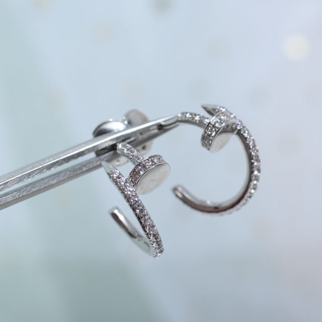 [Clover]JUSTE EARRINGS 12.75MM SILVER DIAMOND