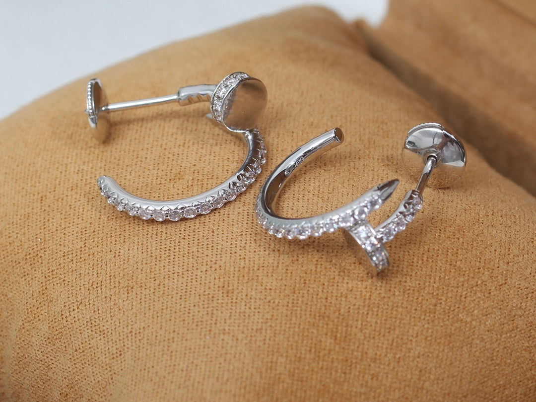 [Clover]JUSTE EARRINGS 12.75MM SILVER DIAMOND