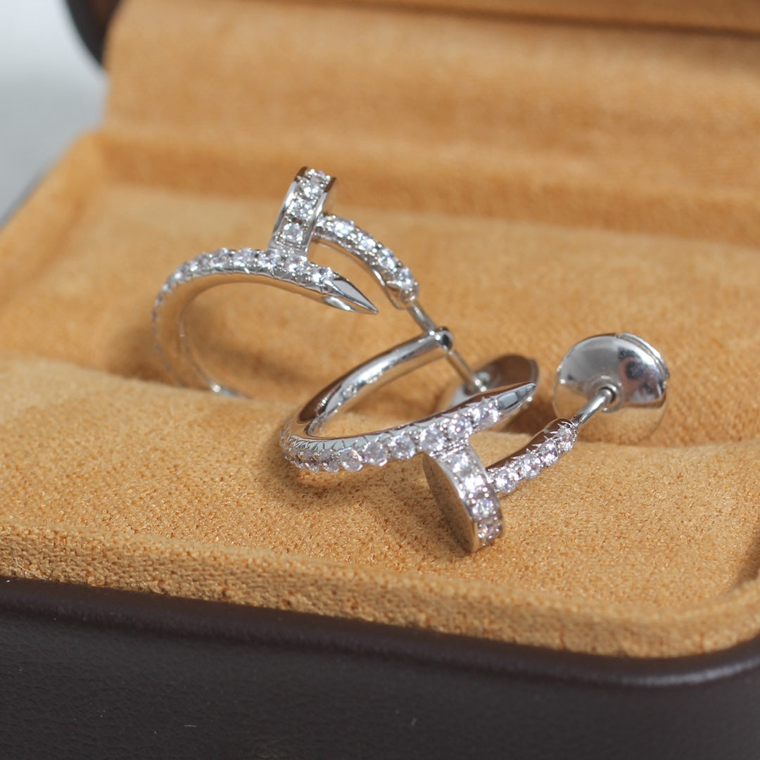 [Clover]JUSTE EARRINGS 12.75MM SILVER DIAMOND