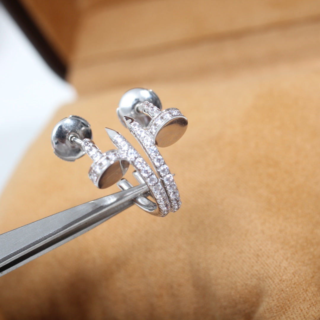 [Clover]JUSTE EARRINGS 12.75MM SILVER DIAMOND