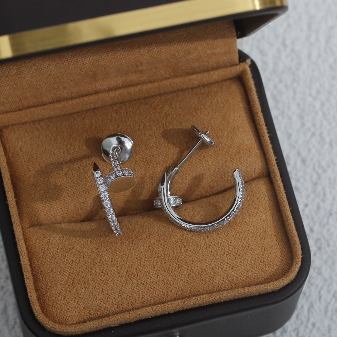 [Clover]JUSTE EARRINGS 12.75MM SILVER DIAMOND